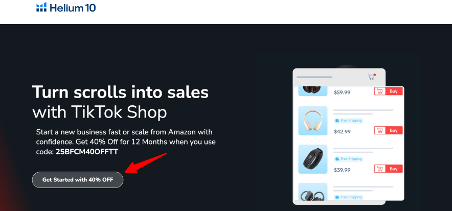 tap on the get started button