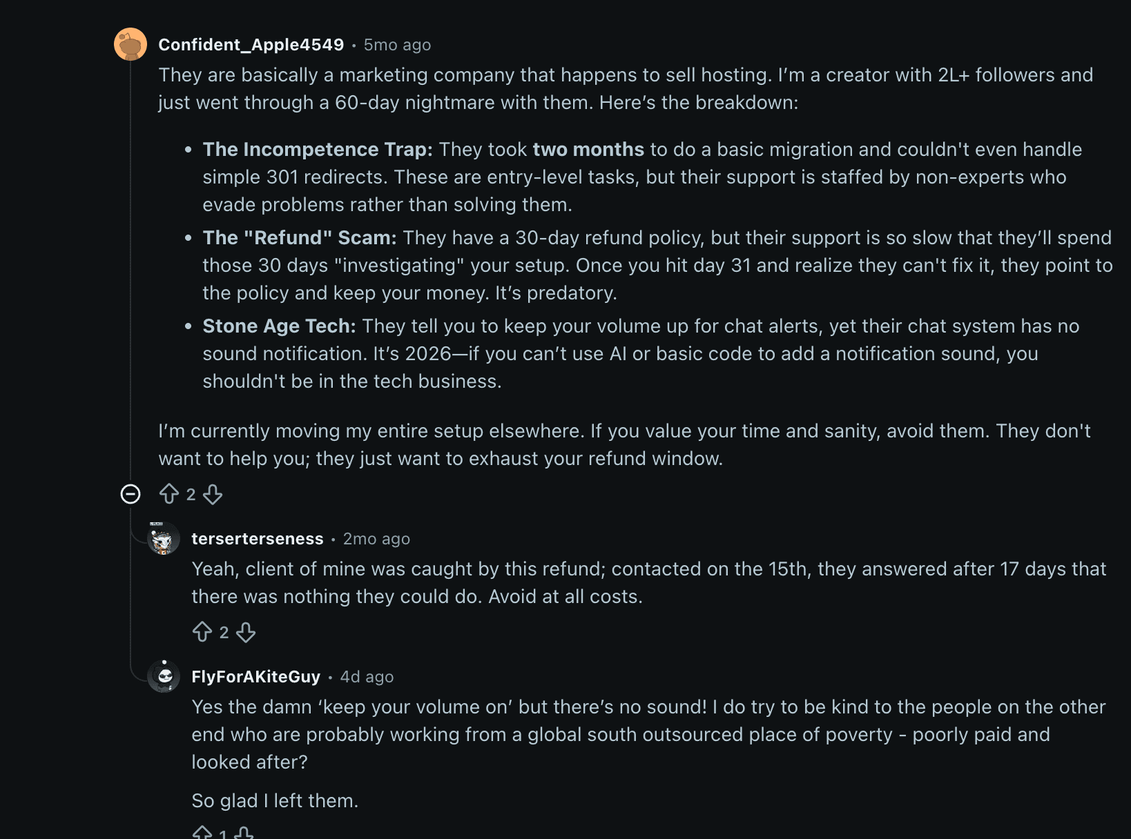 very bad reputation of bluehost india across forums