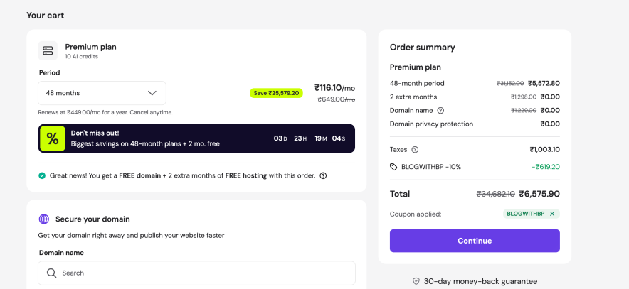hostinger wordpress premium