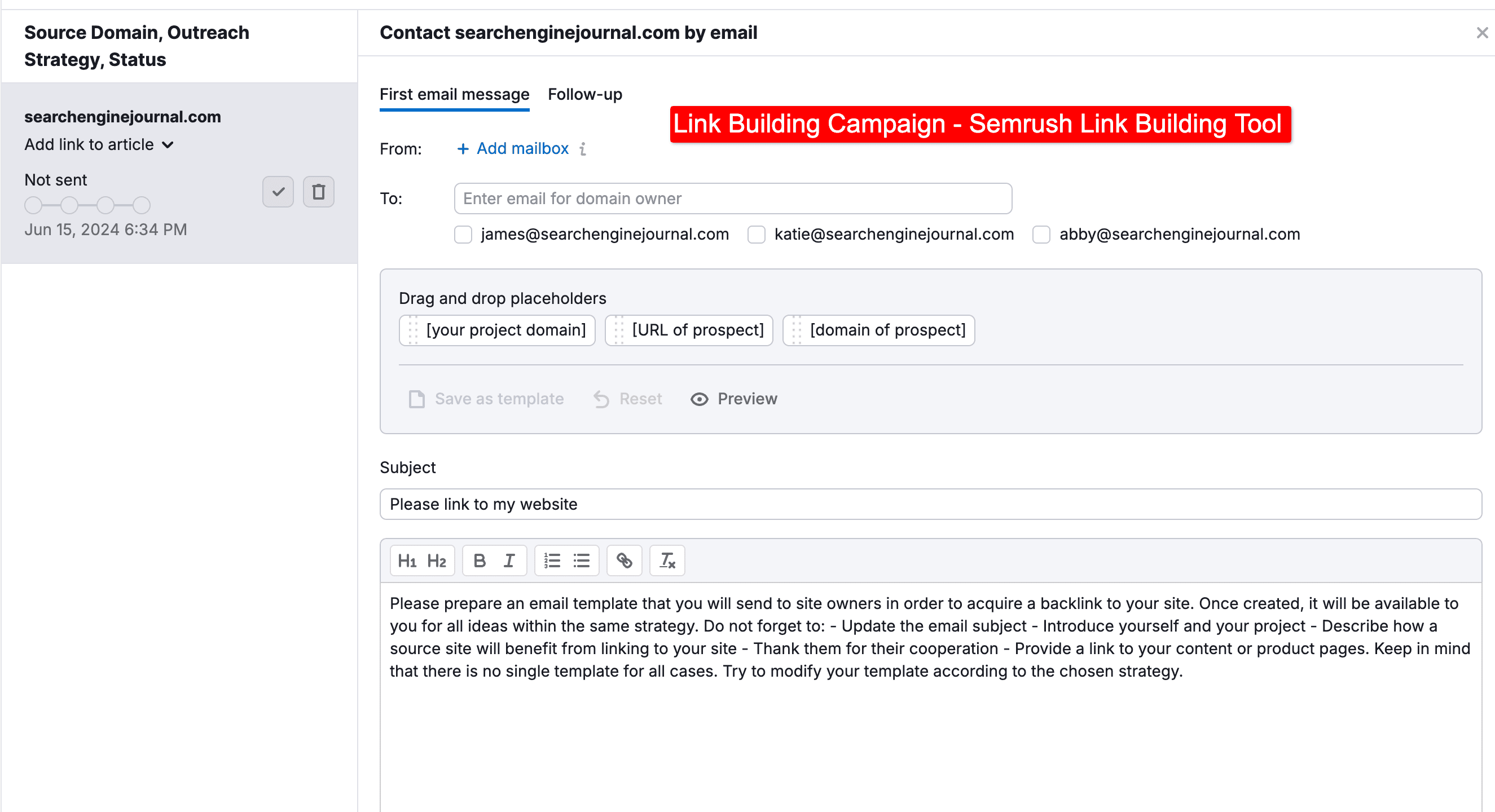Link Building Campaign