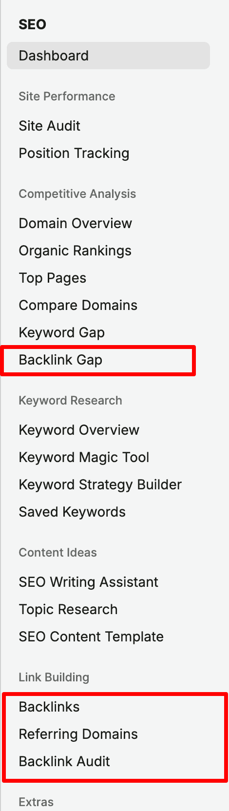 semrush link building toolkit
