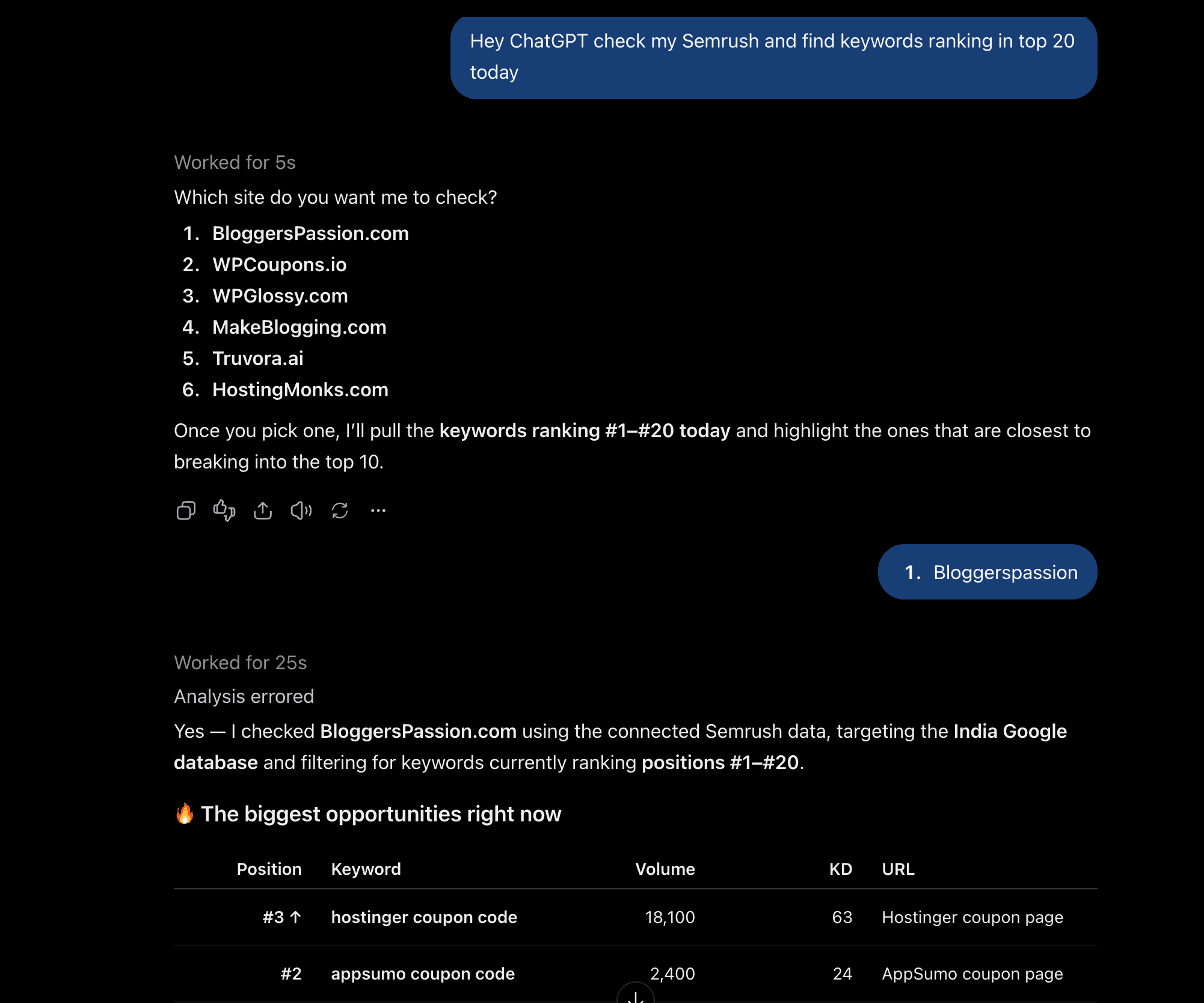 using mcp to extract semrush reports directly in semrush