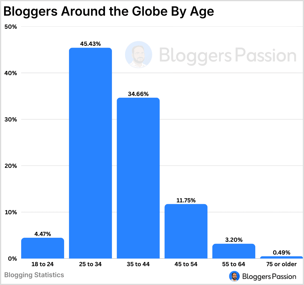 bloggers by age group bloggers by age group