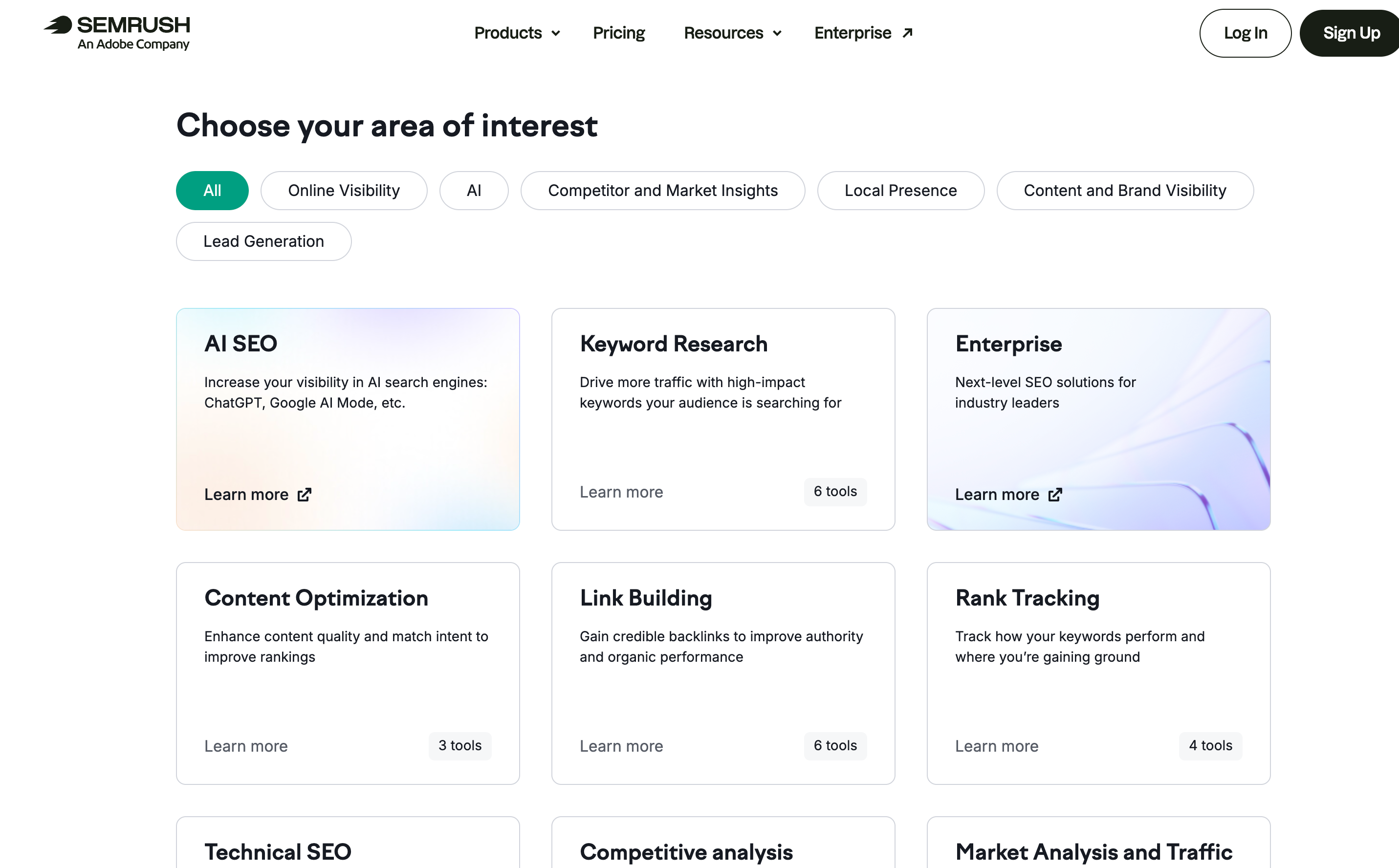 semrush features