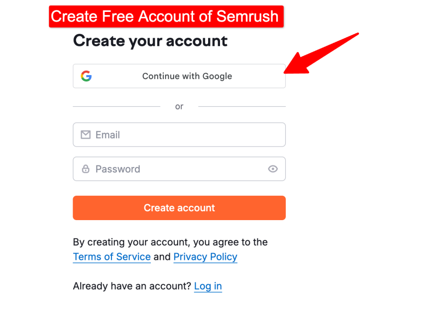 semrush sign up free