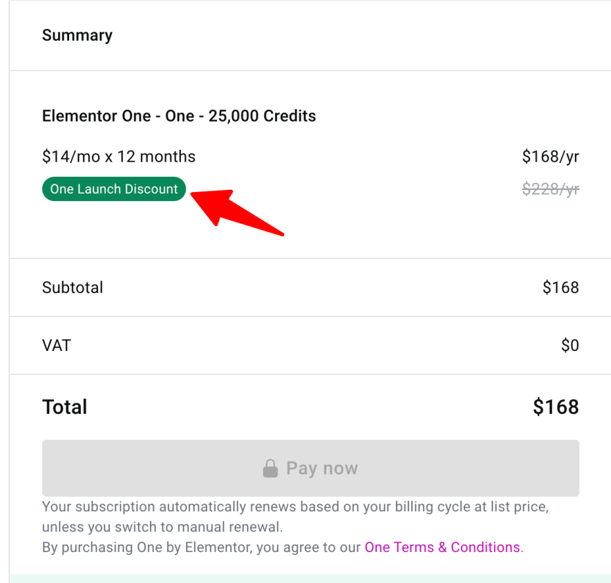 claim elementor coupon - no need to enter coupon code manually
