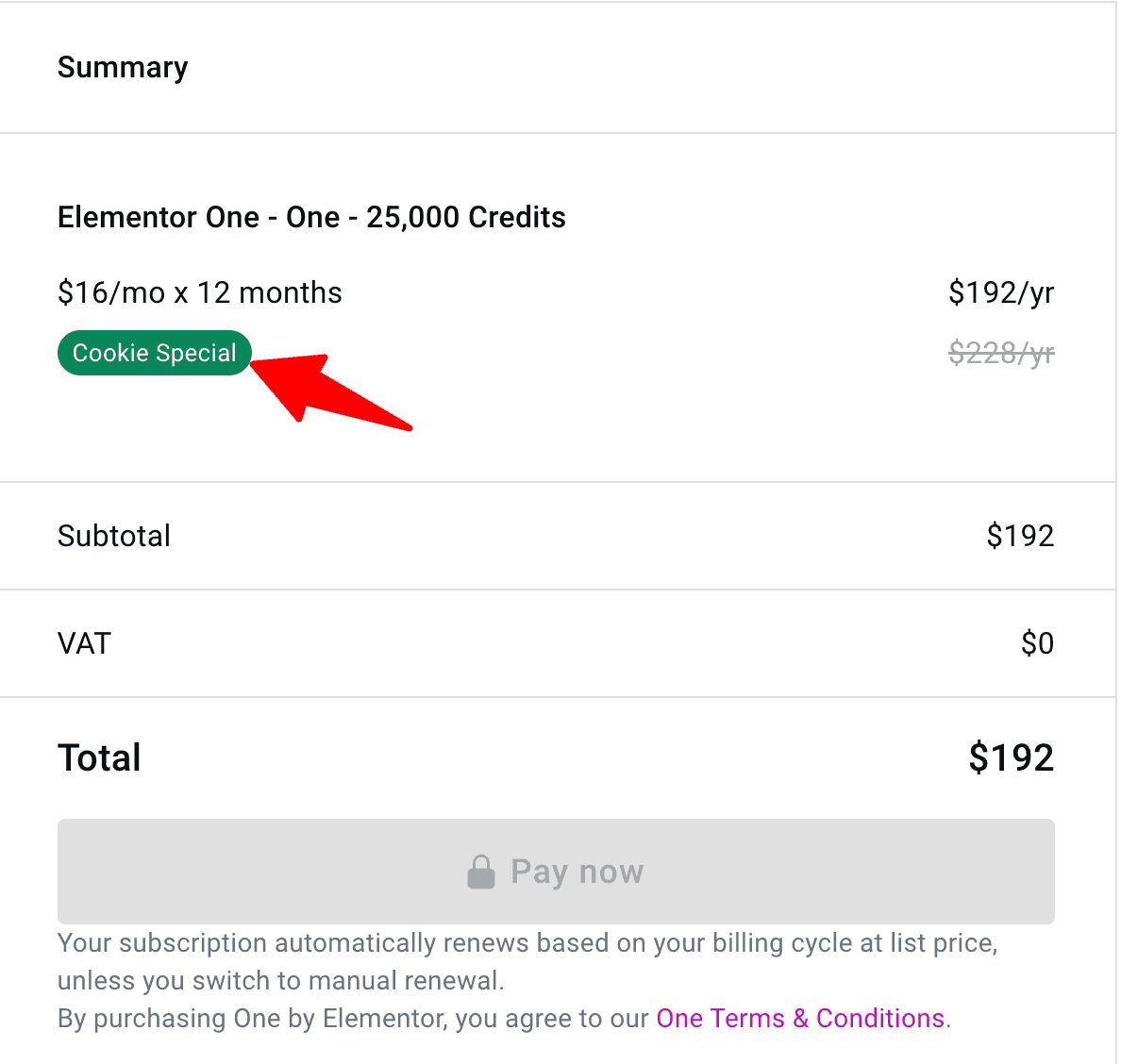 claim elementor coupon - no need to enter coupon code manually