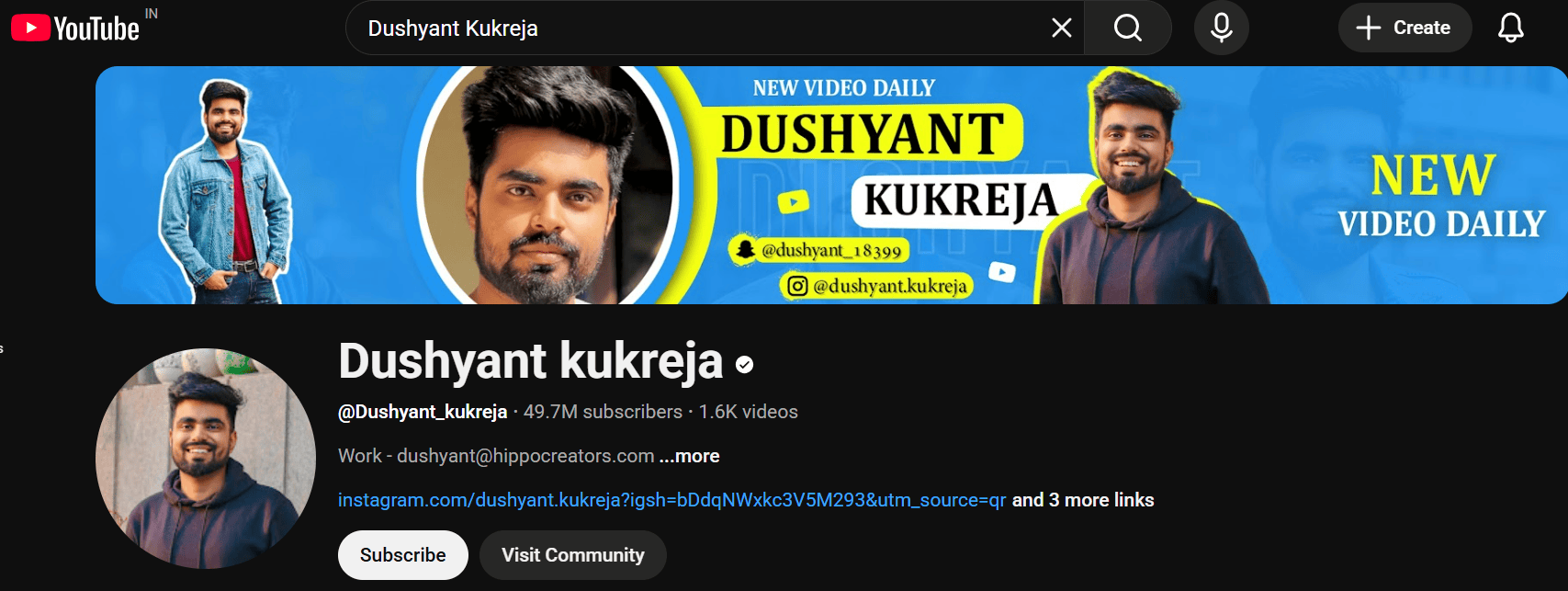 Dushyant Kukreja Is The Top Indian Youtuber Dushyant Kukreja Is The Top Indian Youtuber