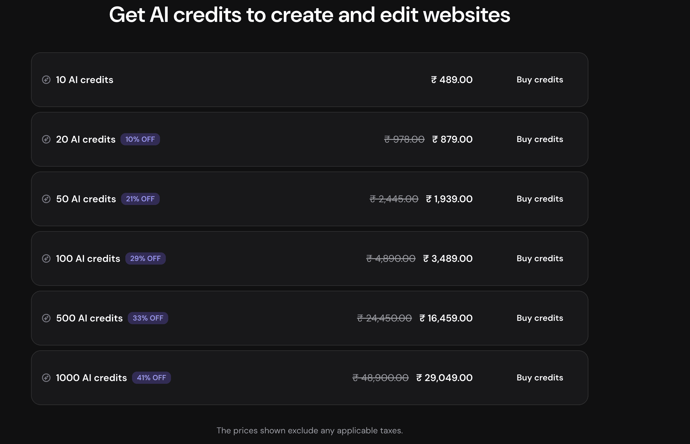 extra ai credits