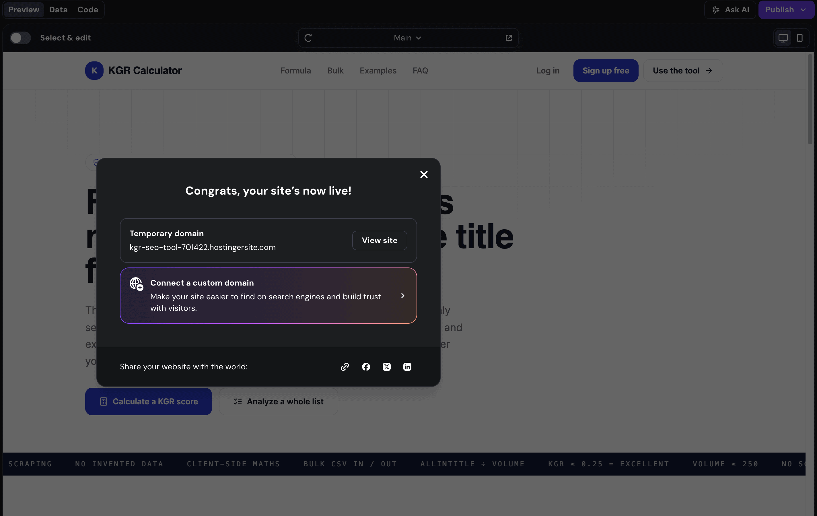 preview the website