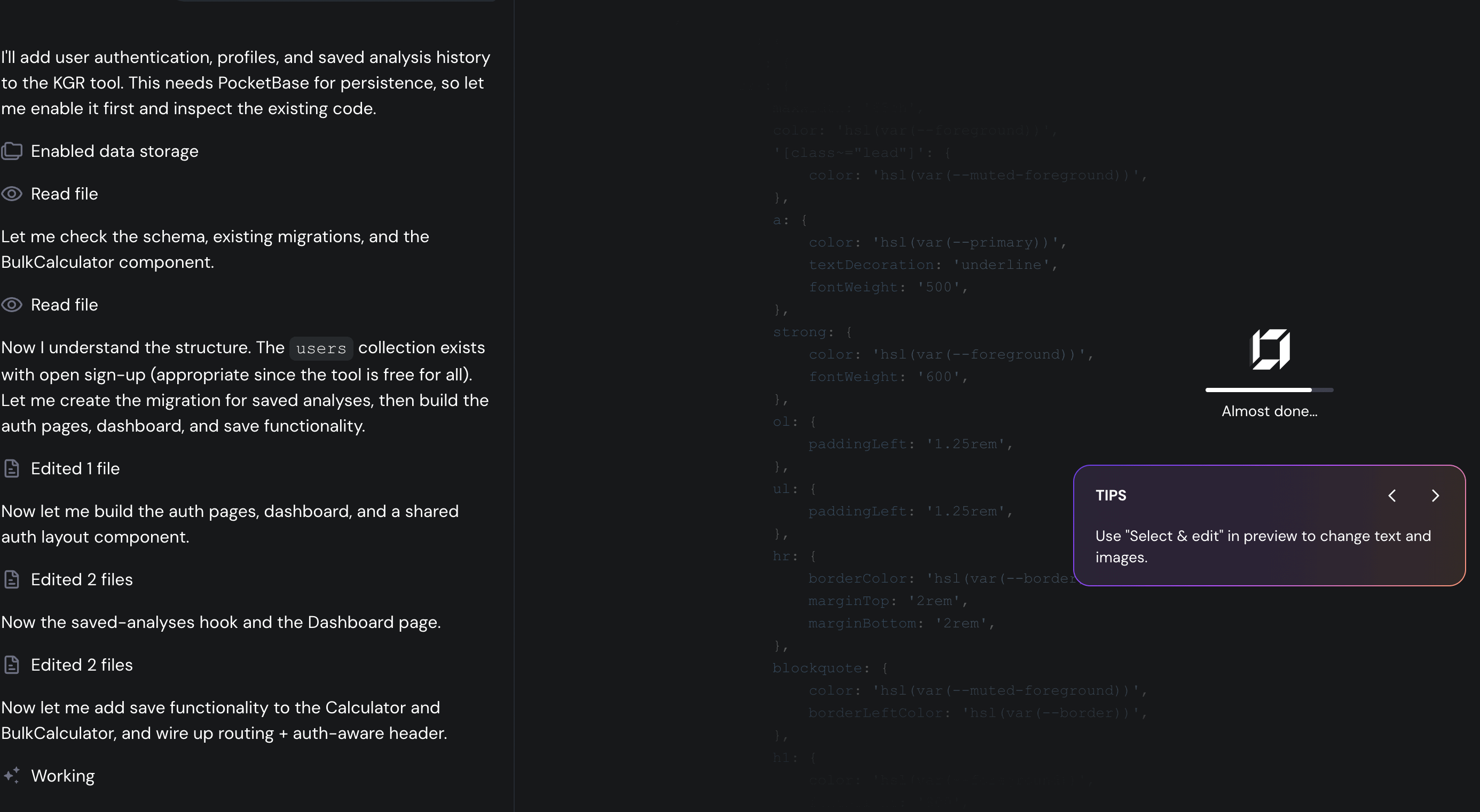 process of adding database