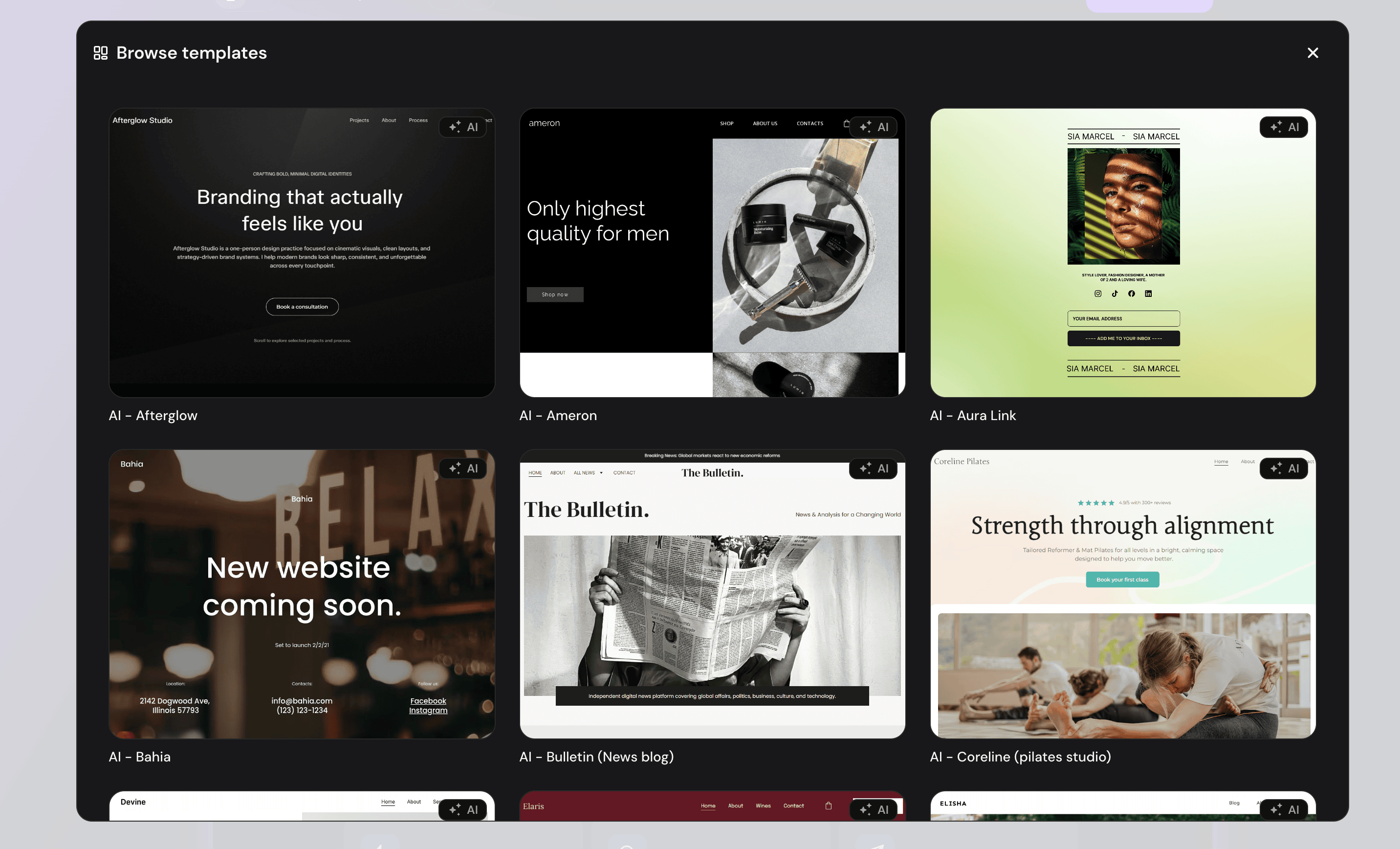 website templates