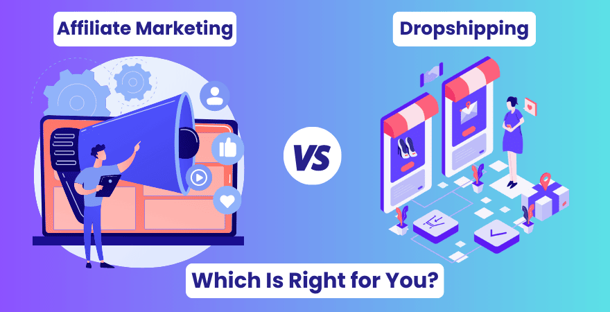 tiếp thị liên kết vs dropshipping