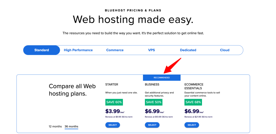 bluehost discount page