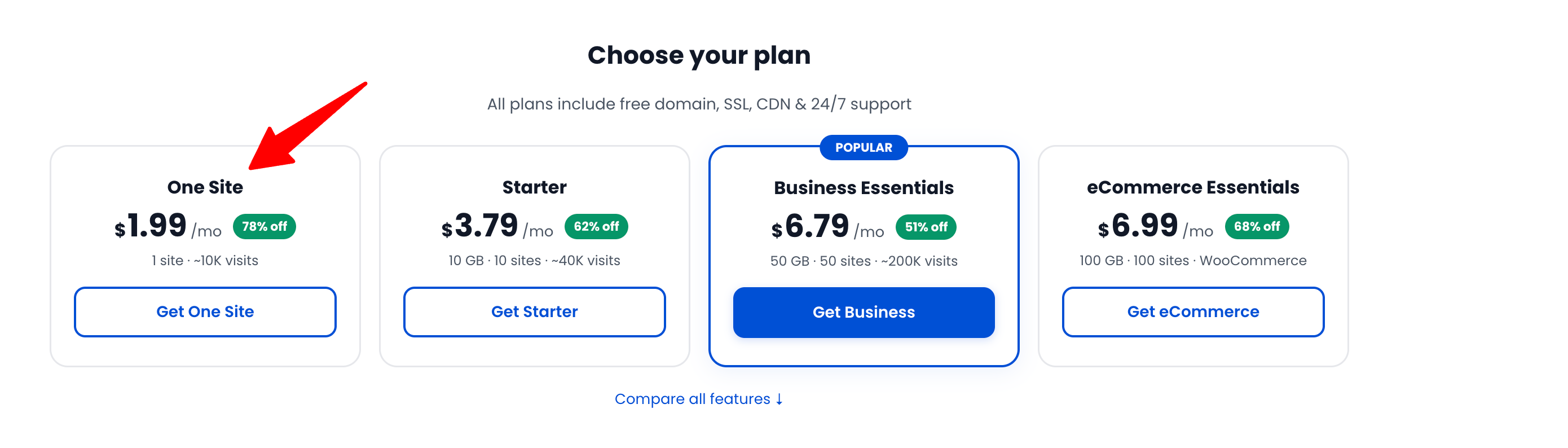 bluehost discount page