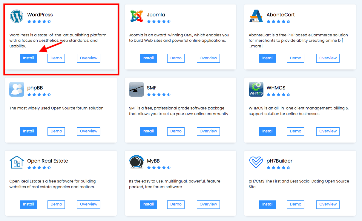 install wordpress