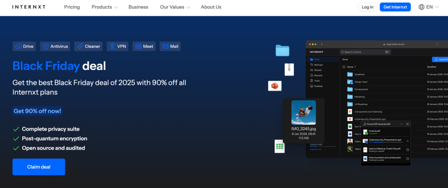 Internxt deal black friday