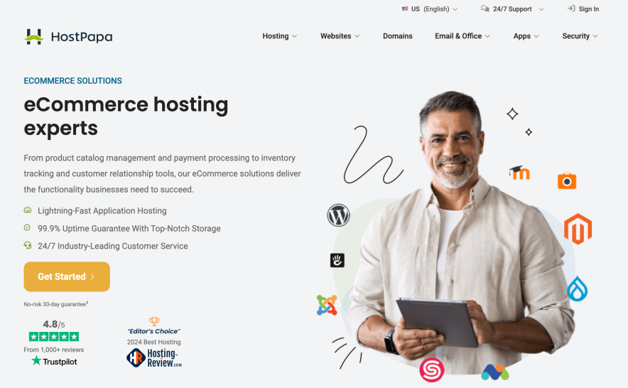 hostpapa for ecommerce hosting