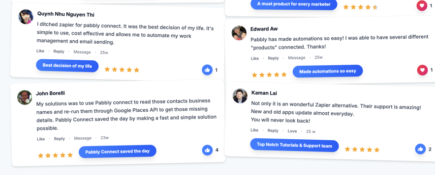 pabbly lifetime deal testimonials