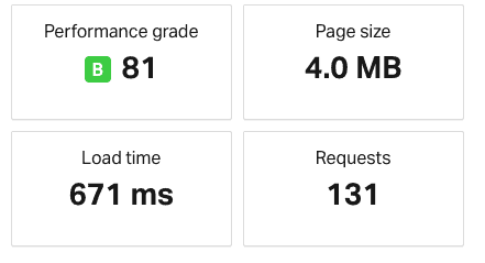 liquid web pingdom speed test result