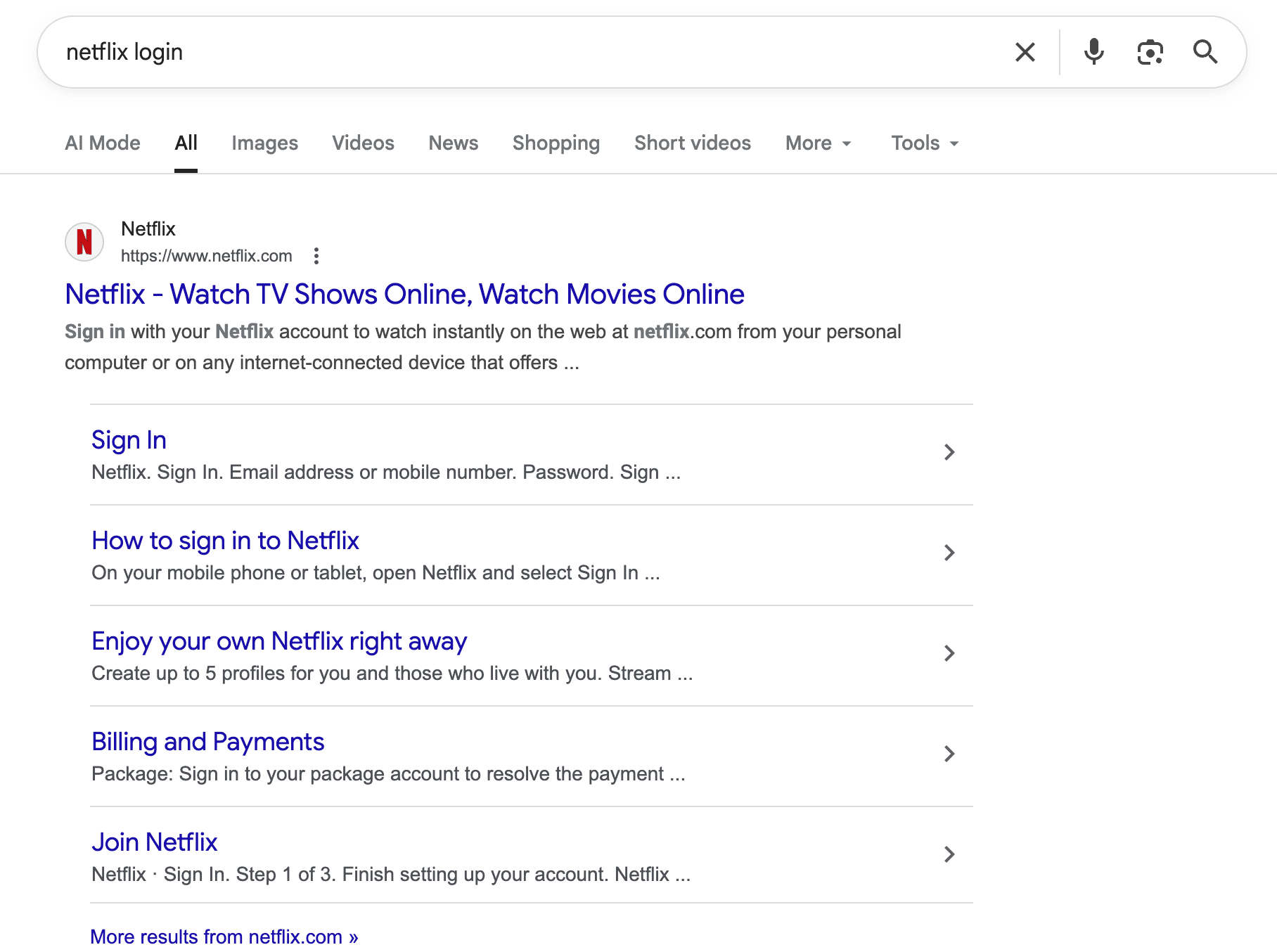 navigational keywords