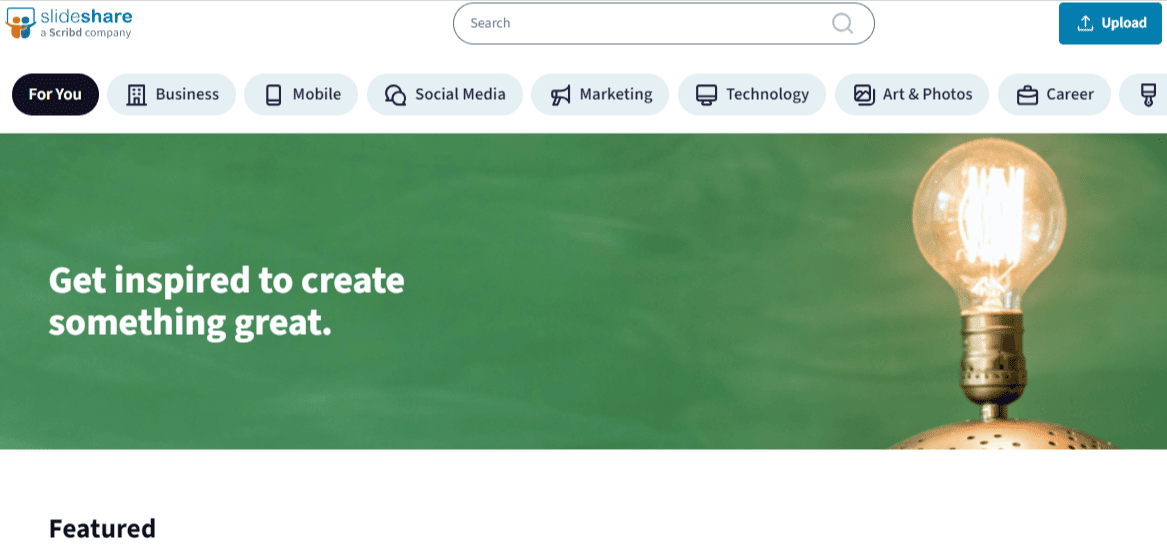 slideshare document sharing platform