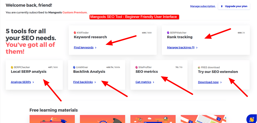mangools paid seo tool user interface