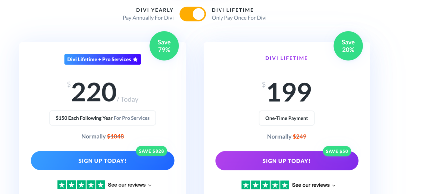 divi lifetime plans discount