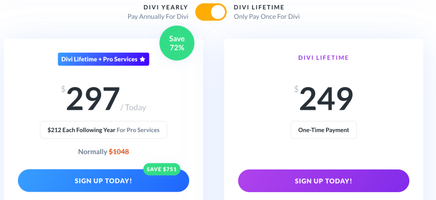 divi lifetime plans discount