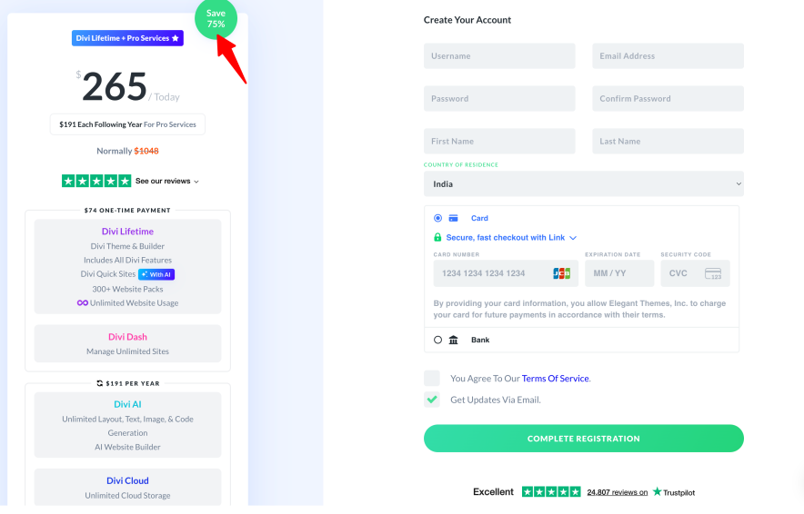 divi promo code has been activated
