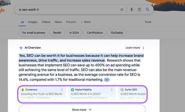 Semrush Features  ai overview