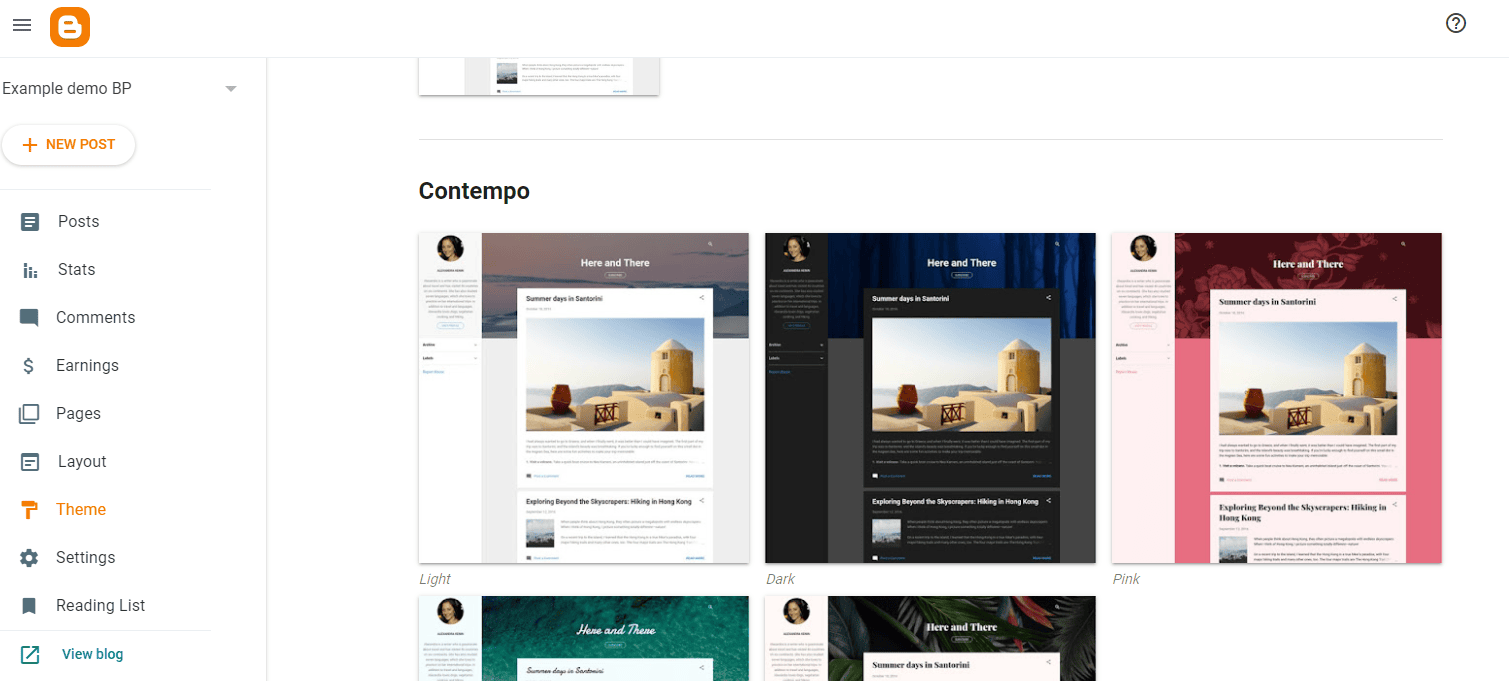 Blogger Platform Templates