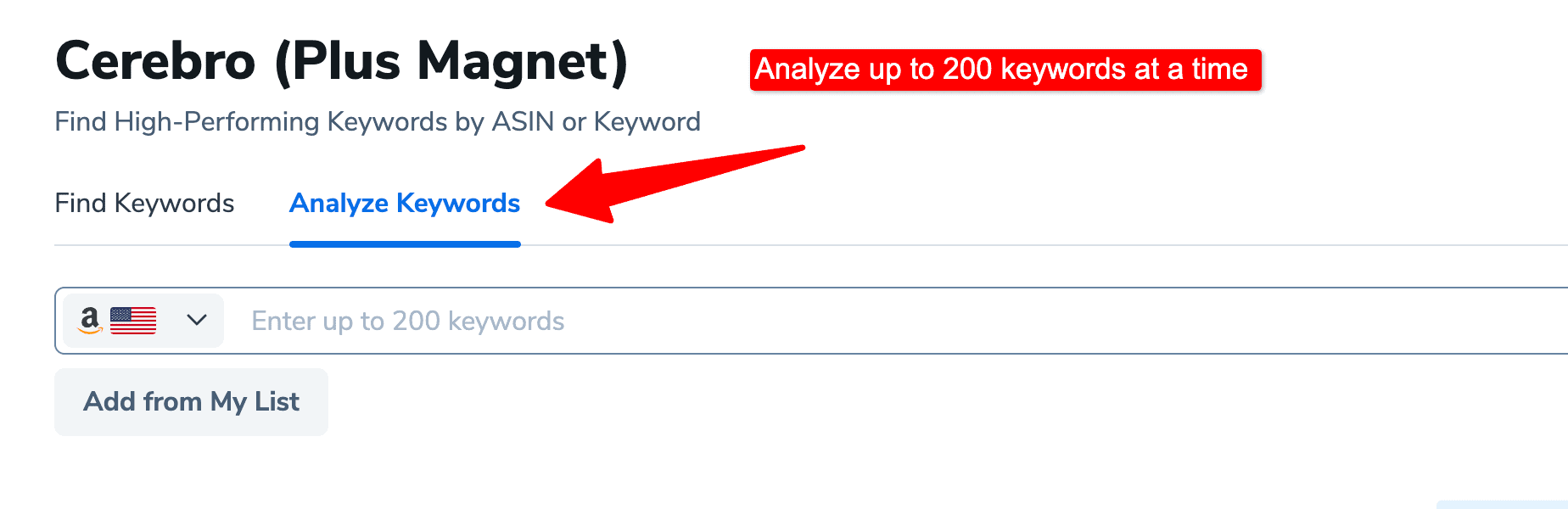 helium 10 - magnet keyword research tool