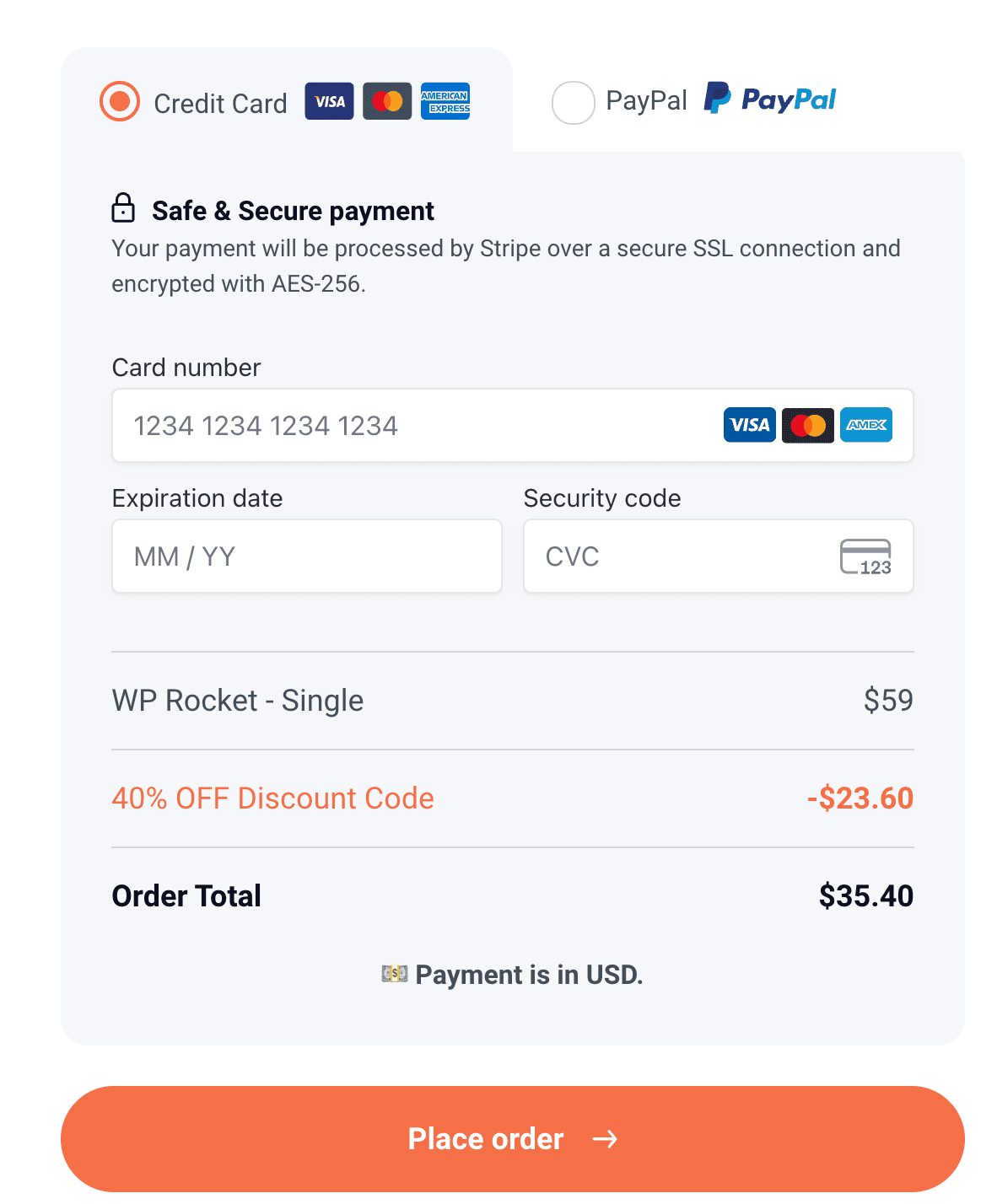 You should see a message on your screen indicating that the WP Rocket coupon code has been successfully applied.