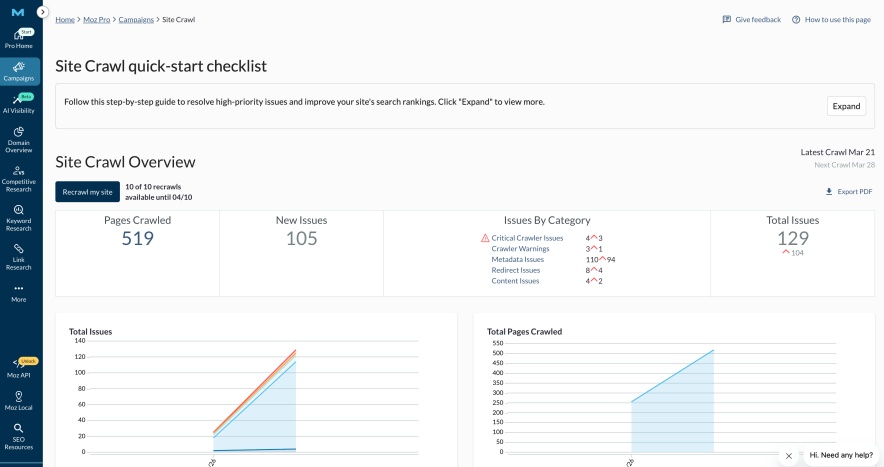 implement site audit action