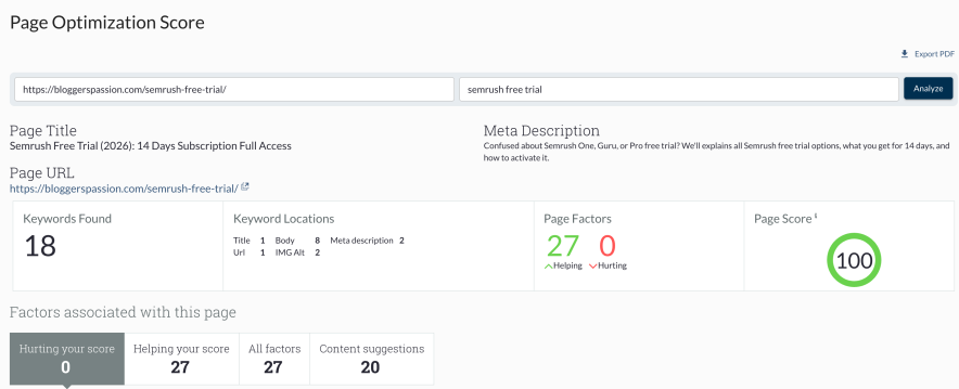 utilize on page optimization tool