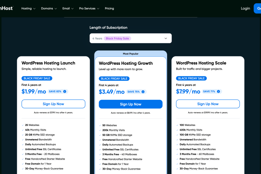 dreamhost hosting plans