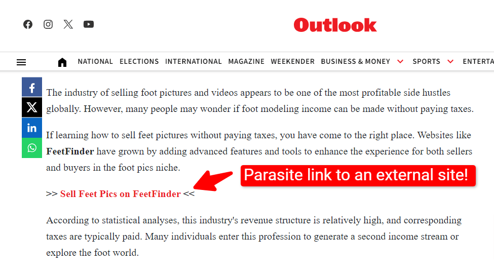 Parasite SEO Example