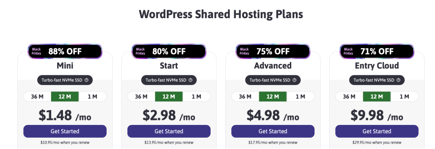 Step 2 Pick Your Preferred Hosting Plan