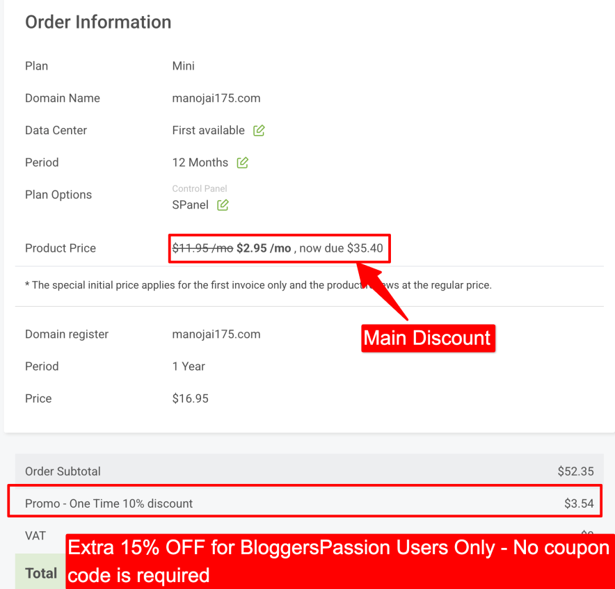 Step 3 Apply the Scala Hosting Discount