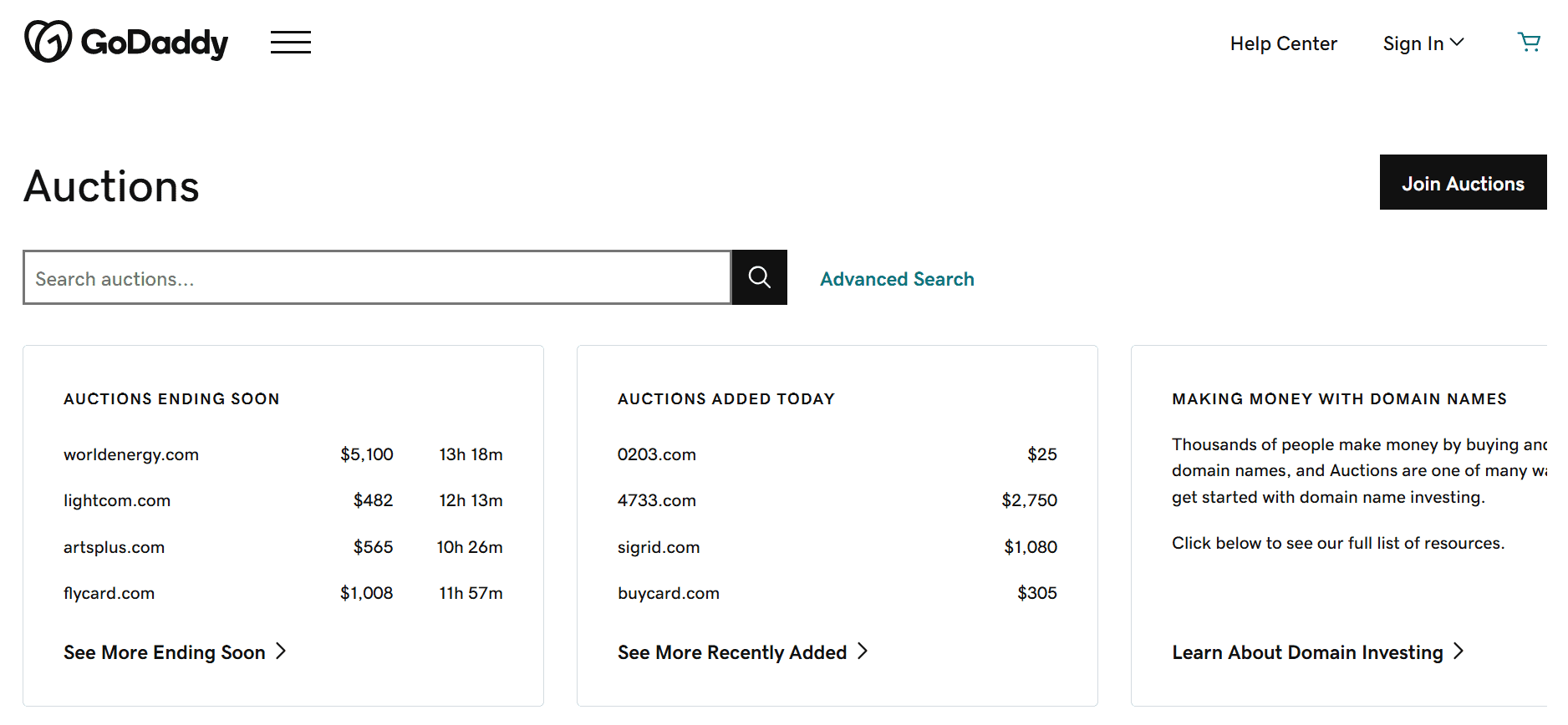Godaddy auction Godaddy auction