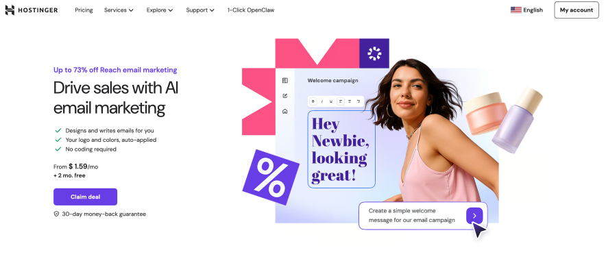 hostinger reach pricing