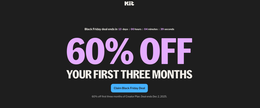 kit black friday offer page