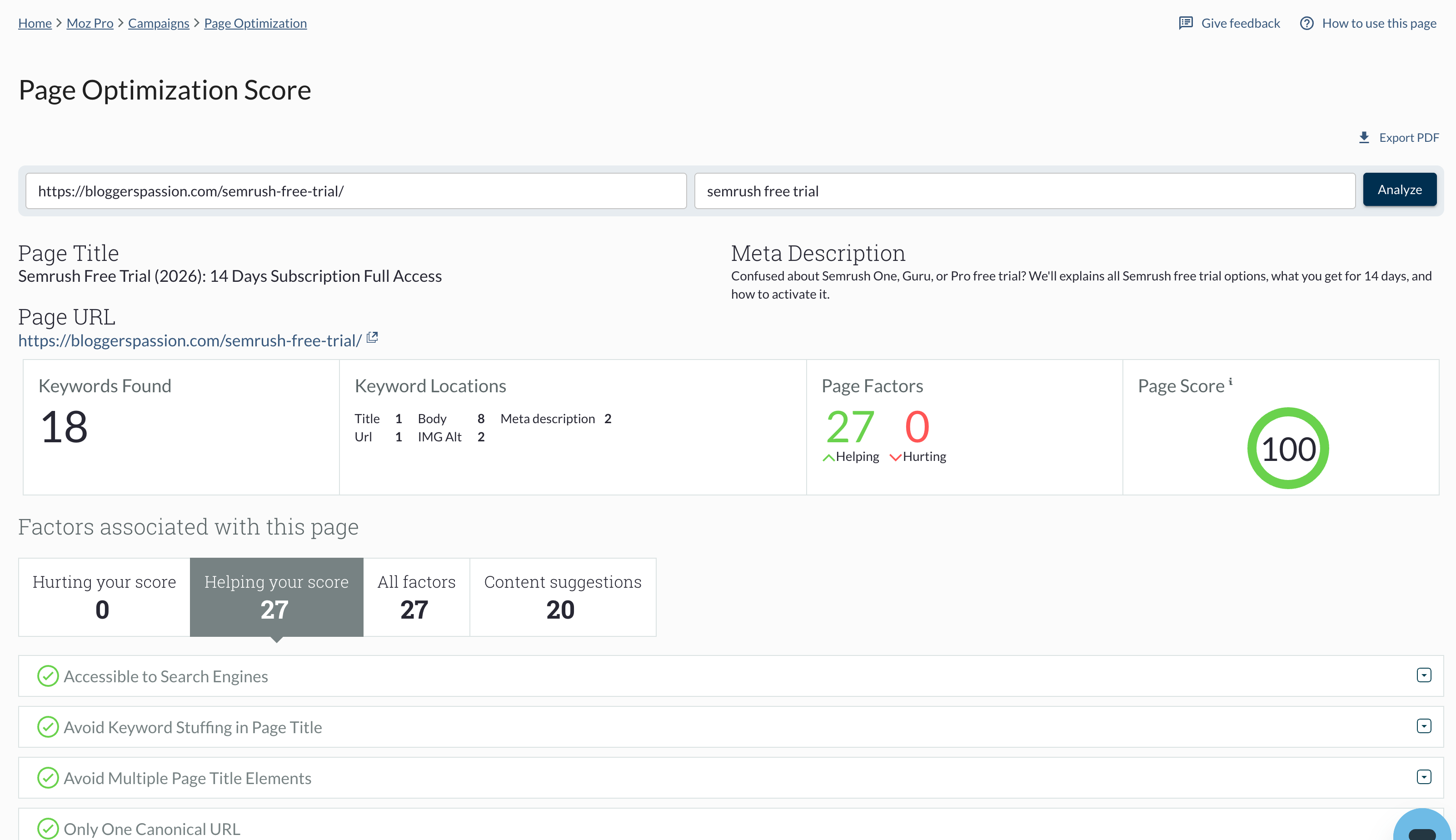 on page seo optimization in moz