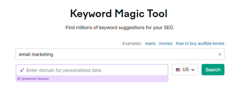 Semrush Keword Magic tool Semrush Keword Magic tool