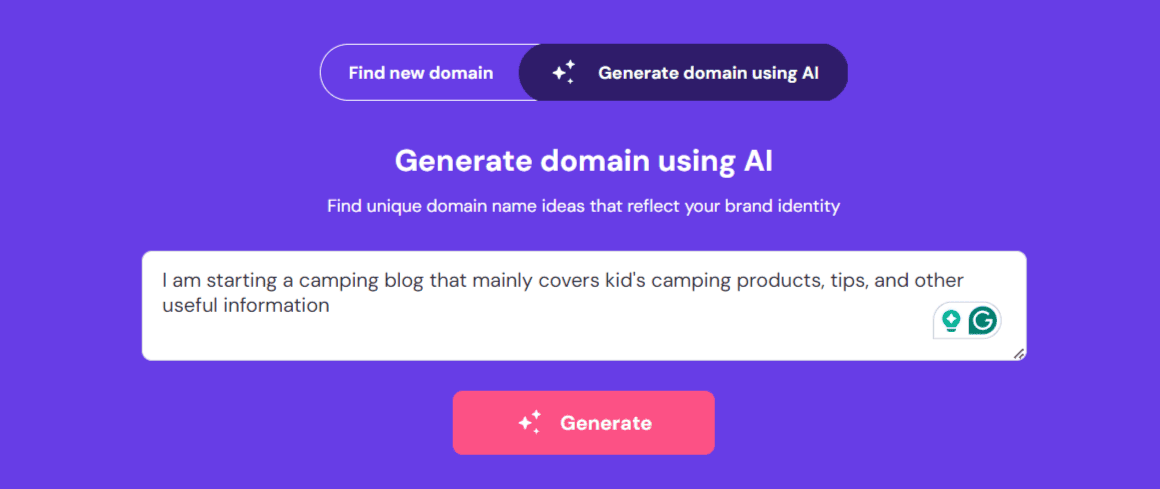 Step 2: Search for Your .AI Domain Name