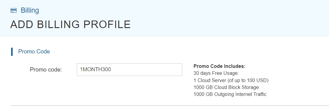 Final step is claiming kamatera coupon
