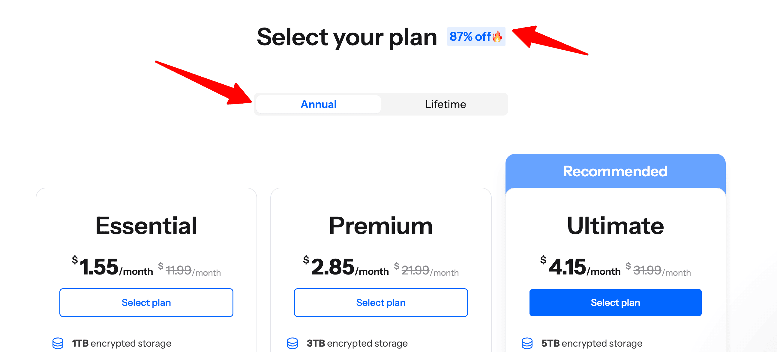 internxt deal 2 - annual plans 87% off