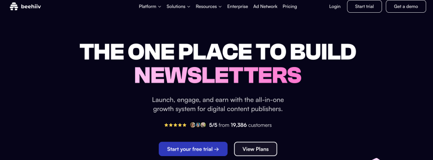 Beehiiv - Best For Newsletters Campaigns