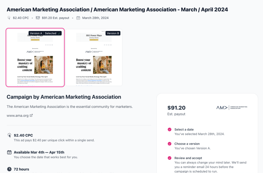 beehiiv email marketing platform ad network